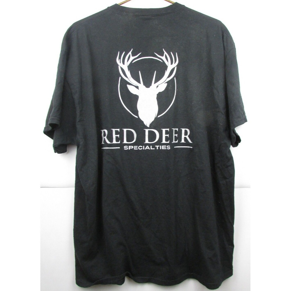 Red Deer Men's Black‎ TShirt Size 2XL